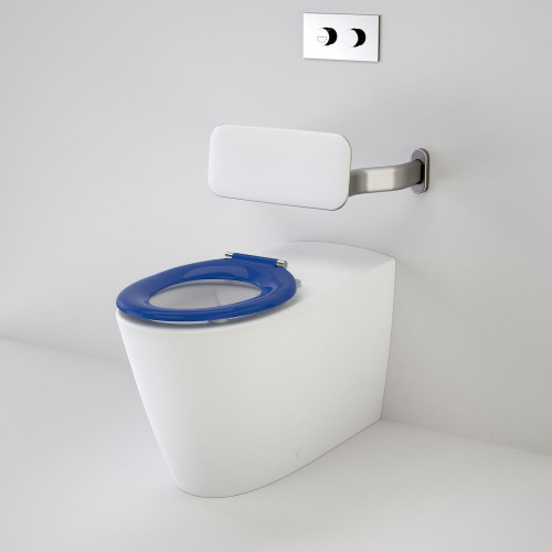 Care 800 Cleanflush® Invisi Series II® Wall Faced Suite with Backrest & Pedigree II Care Single Flap Seat Sorrento Blue [137902]