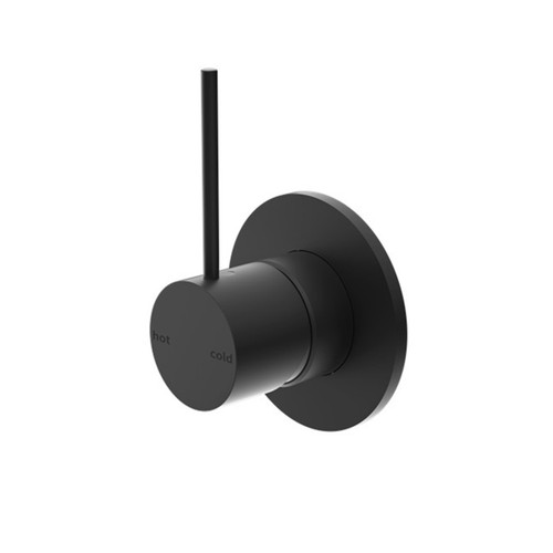Mecca Shower Mixer Handle Up 80mm Plate Matte Black [293866]
