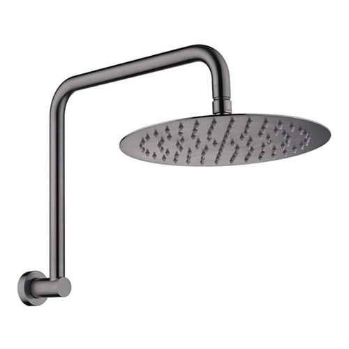 Kaya Gooseneck Shower Arm Set 3Star 9lpm PVD Gun Metal [201919]