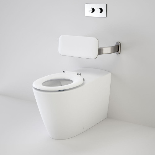 Care 800 Cleanflush Invisi Series II Wall Faced Suite with Backrest and Pedigree II Care Single Flap Seat 4Star White [137914]