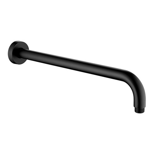 Kaya Curved Round Shower Arm 400mm Depth x 82mm Height Electroplated Matte Black [201933]