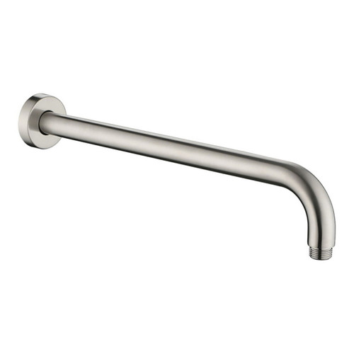 Kaya Curved Round Shower Arm 400mm Depth x 82mm Height PVD Brushed Nickel [201934]