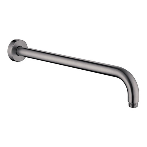 Kaya Curved Round Shower Arm 400mm Depth x 82mm Height PVD Gun Metal [201935]