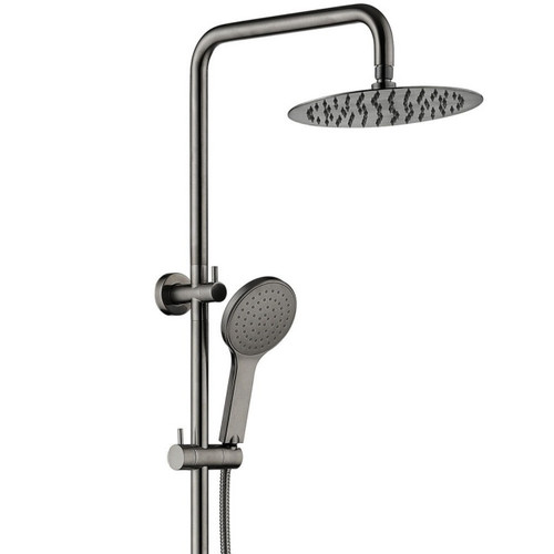 Kaya Rail Twin Shower 9lpm PVD Brushed Gunmetal 3Star [201949]