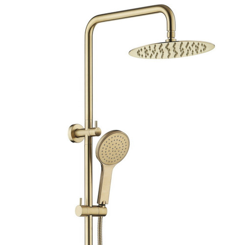Kaya Rail Twin Shower 9lpm PVD Urban Brass 3Star [201950]
