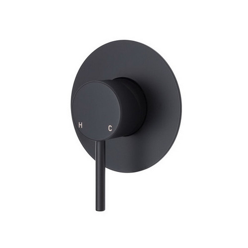 Kaya Wall Mixer Dress Kit Large Round Plate Matte Black [202011]