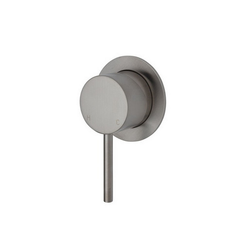 Kaya Wall Mixer Dress Kit Small Round Plate PVD Brushed Nickel [202016]