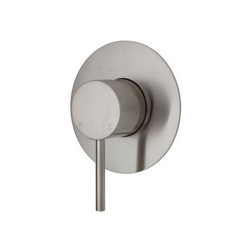 Kaya Wall Mixer Dress Kit Large Round Plate PVD Brushed Nickel [202017]