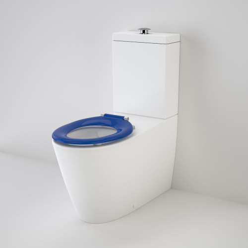 Care 800 Cleanflush® Wall Faced Toilet Suite - Pedigree II Care Single Flap Seat - Sorrento Blue [137921]