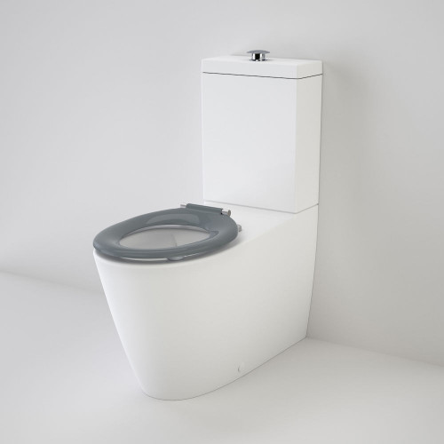Care 800 Cleanflush® Wall Faced Close Coupled Easy Height Toilet Suite Pedigree II Care Single Flap Seat Anthracite Grey NTH 4Star [137927]