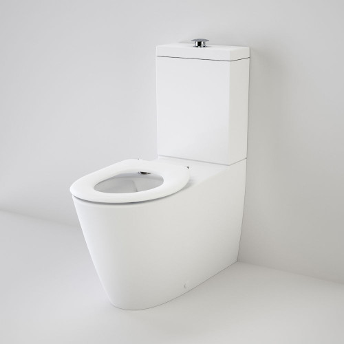 Care 800 Cleanflush® Wall Faced Close Coupled Easy Height Toilet Suite Caravelle Care Single Flap White 4Star [137929]