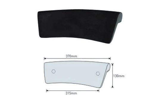 Sienna Headrest Black (Curved) [115570]
