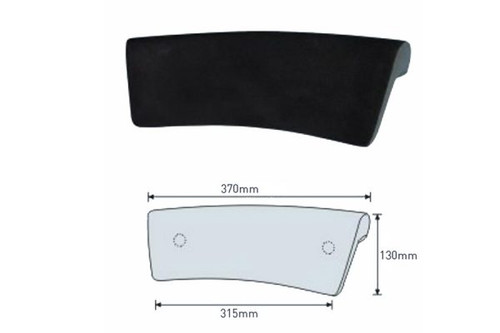 Sienna Headrest Black (Curved) [115570]