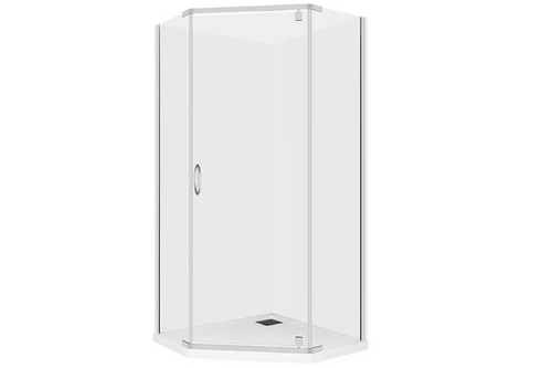 Cascade Angled Semi-Frameless Complete Shower System 1000mm Chrome [121219]