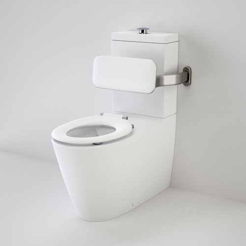 Care 800 Cleanflush® Wall Faced Close Coupled Easy Height Suite w/Backrest & Pedigree II Care Single Flap Seat White [137934]