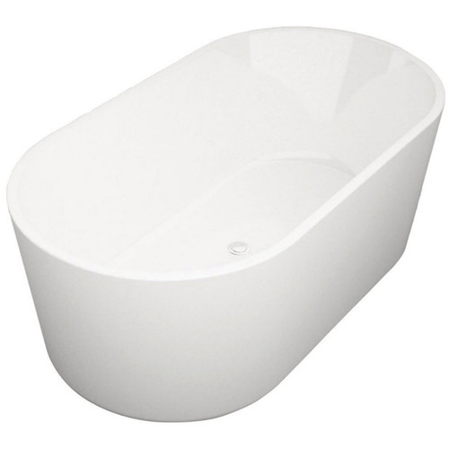 Prezzo Oval Freestanding Bath 1700mm Premium Sanitary Grade Acrylic High Gloss White [158827]