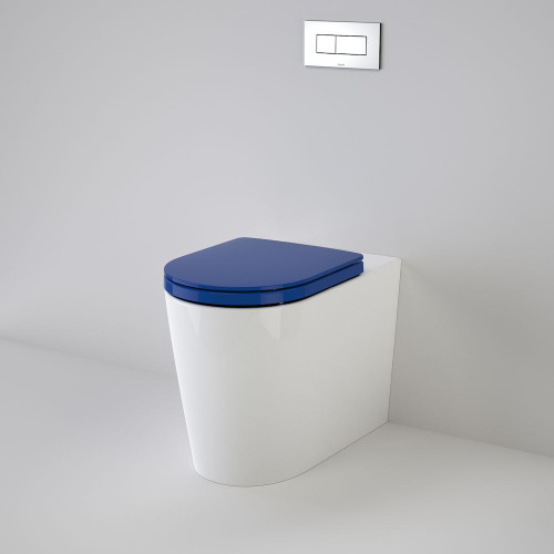 Liano Cleanflush® Invisi Series II® Easy Height Wall Faced Suite With Liano Double Flap Seat - Sorrento Blue [137935]