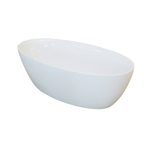 Naples Freestanding Oval Bath 800mm x 585mm x 1500mm White [159621]