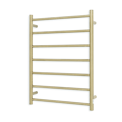 Round Heated Towel Rail 600 x 800mm Light Gold Left [295150]