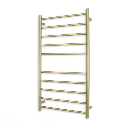 Round Heated Towel Rail 600 x 1100mm Light Gold Left [295142]