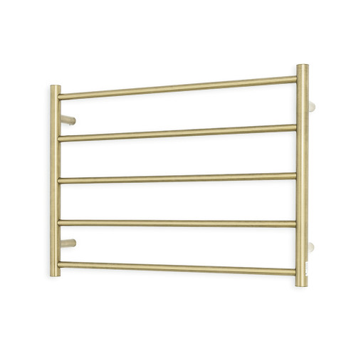 Round Heated Towel Rail 750 x 550mm Light Gold Left [295156]