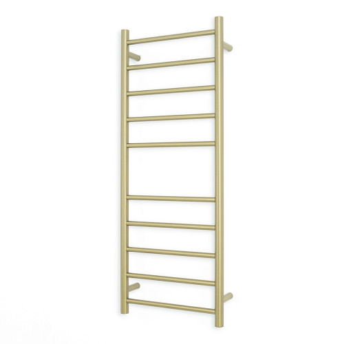 Round Heated Towel Rail 430 x 1100mm Light Gold Left [295121]