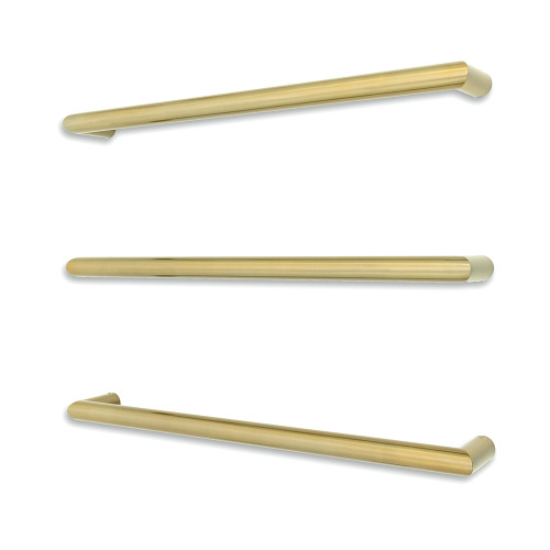 Round Single Bar Towel Rail 650mm Light Gold [295144]