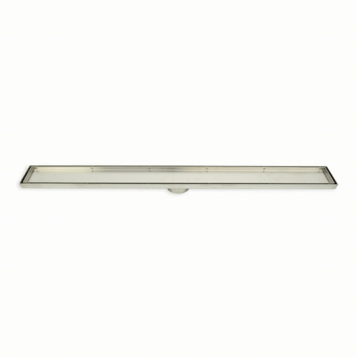 Linear Tile Insert Shower Grate 1000mm Length + 90mm Outlet Mirror Polished [295548]
