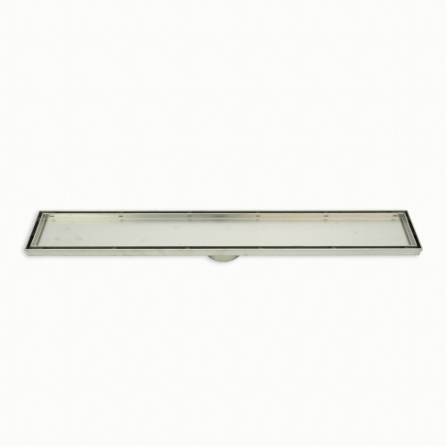 Radiant Tile Insert Linear Shower Grate - 700 mm length + 90mm outlet - Brushed Satin [295539]