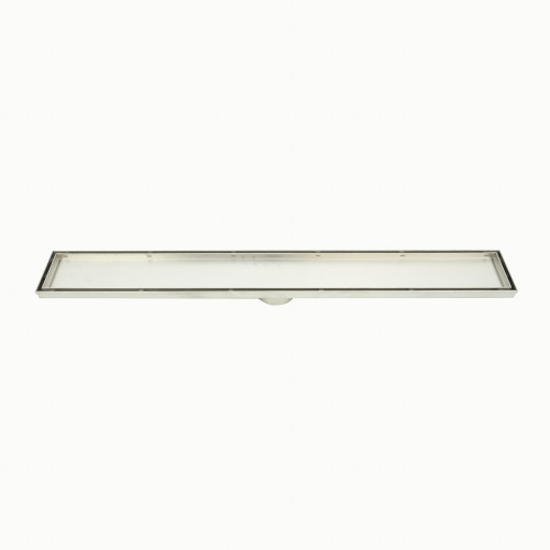 Radiant Tile Insert Linear Shower Grate - 800 mm length + 90mm outlet - Brushed Satin [295538]