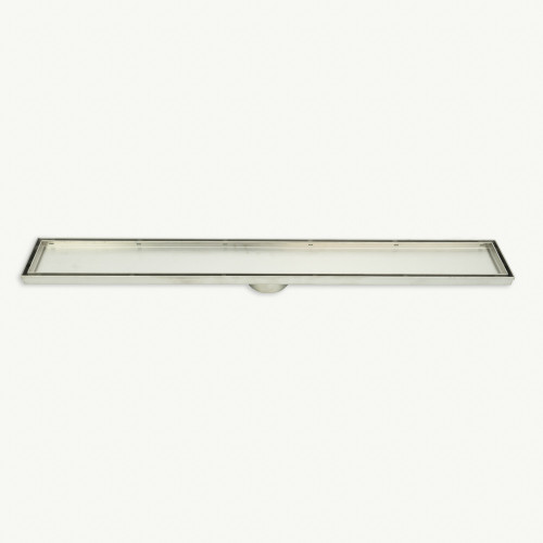 Radiant Tile Insert Linear Shower Grate - 900 mm length + 90mm outlet - Brushed Satin [295550]
