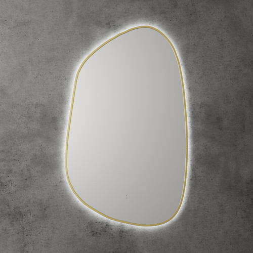 Tarcoola Asymmetric LED Mirror 553*903*36mm Brushed Gold [295598]