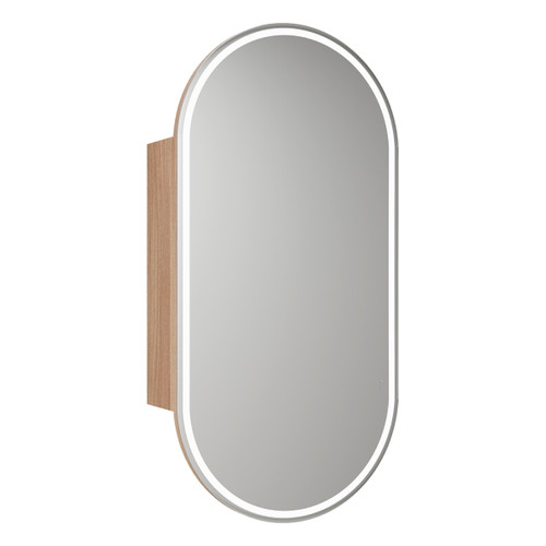 Beau Monde Oblong LED Shaving Cabinet 450*900*150mm Mia Oak [295634]