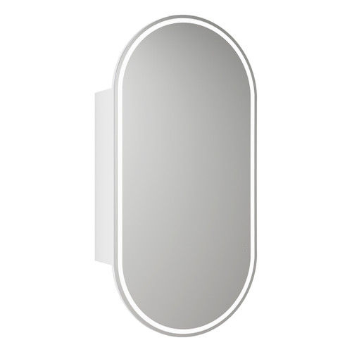 Beau Monde Oblong LED Shaving Cabinet 450*900*150mm Matte White [295630]