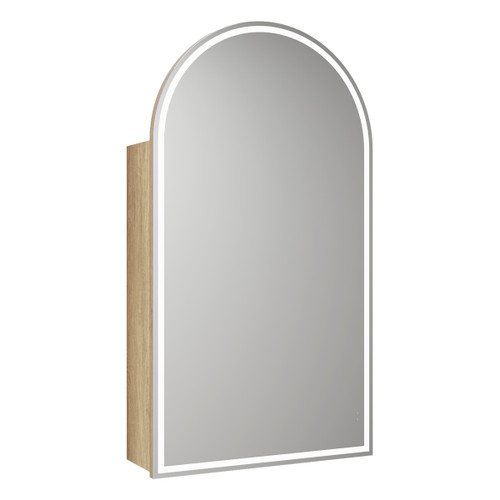 Canterbury Arch LED Shaving Cabinet 500*900*150mm Carita Oak [295632]