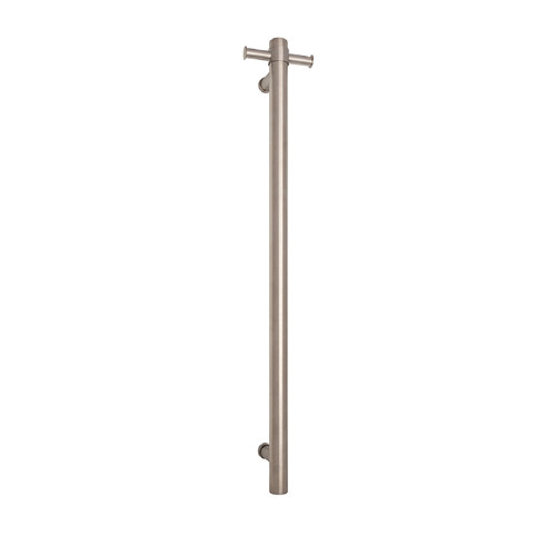 Straight/Round 240Volt Brushed Vertical Bar 900x142x100mm 20Watts with Optional Hook [293407]