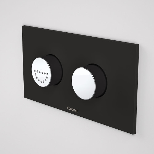 Invisi Series II® Round Dual Flush Plate & Raised Care Buttons (Plastic) Midnight Dream [138966]