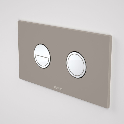 Invisi Series II® Round Dual Flush Plate & Buttons (Metal) Mid Grey [138976]