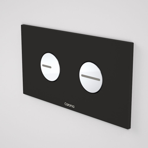 Invisi Series II® Round Dual Flush Plate & Buttons (Plastic) Black [138955]