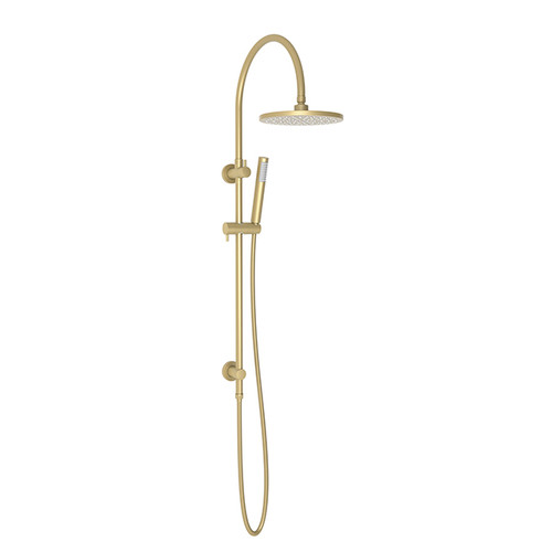 Soul Goosneck Twin Shower Set Brush Brass [295773]