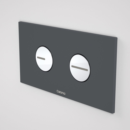 Invisi Series II® Round Dual Flush Plate & Buttons (Plastic) Dark Grey [138957]