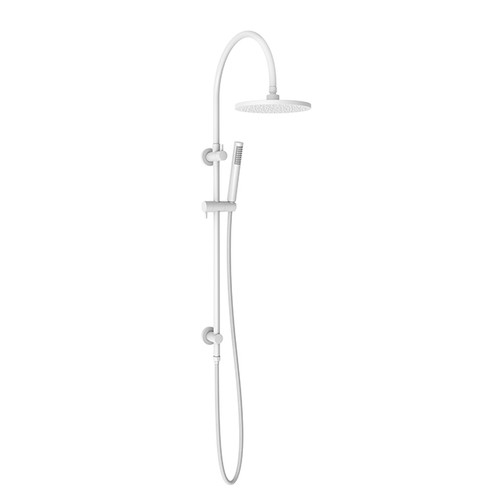 Soul Goosneck Twin Shower Set Matte White [295779]