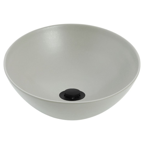 Venezia Bowl Countertop Basin 350x350 Ash with Black Pop-Up 3 Tap Holes [290578]