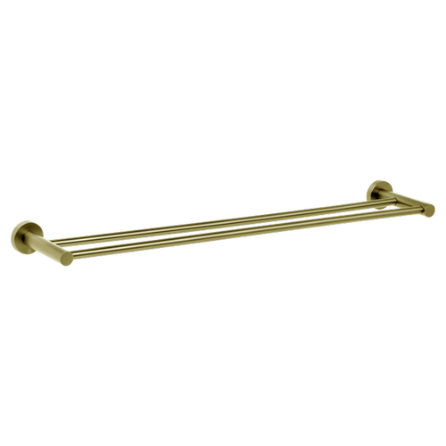 Venezia Double Towel Rail 600mm Brushed Brass [294726]