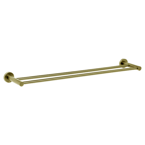 Venezia Double Towel Rail 600mm Brushed Brass [294726]