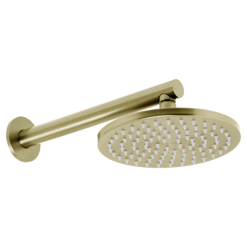 Venezia Overhead Rain Shower with 300mm Wall Arm Brushed Brass [294770]