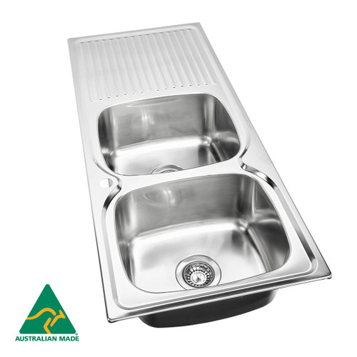 Double Left Hand Bowl Sink Stainless Steel [139371]