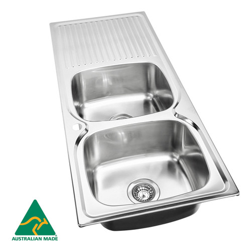 Double Left Hand Bowl Sink Stainless Steel [139371]
