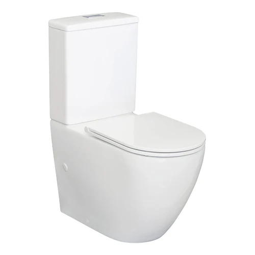 Alix Rimless Extended Height Pan P Trap Back-to-Wall Suite Slim Seat Care [191459]