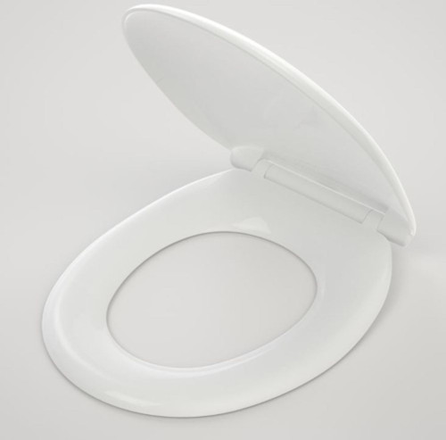 Caravelle Toilet Seat Soft Close Quick Release Plastic Hinge White [139807]
